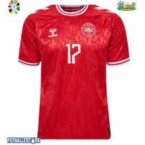 Danmark Victor Kristiansen #17 Hjemmedrakt EM 2024 Kortermet